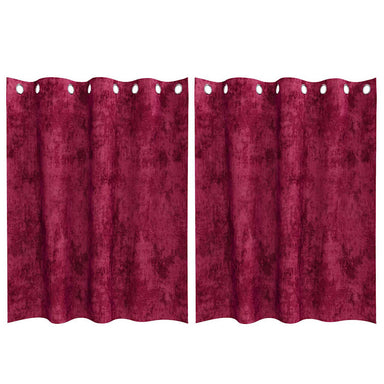 Velvet Gordijnen 2 st Wijnrood 140 x 140 cm Fluweel