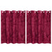 Velvet Gordijnen 2 st Wijnrood 140 x 140 cm Fluweel