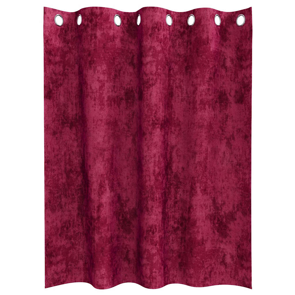 Velvet Gordijnen 2 st Wijnrood 140 x 140 cm Fluweel