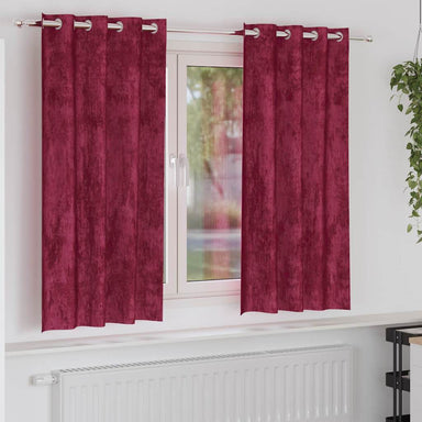 Velvet Gordijnen 2 st Wijnrood 175 x 140 cm Fluweel
