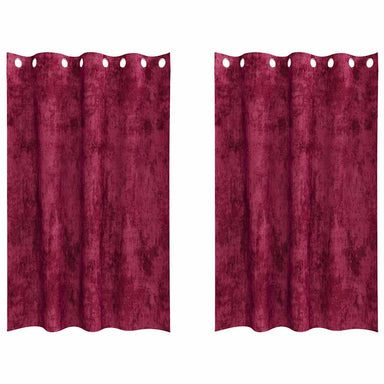 Velvet Gordijnen 2 st Wijnrood 175 x 140 cm Fluweel