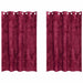 Velvet Gordijnen 2 st Wijnrood 175 x 140 cm Fluweel