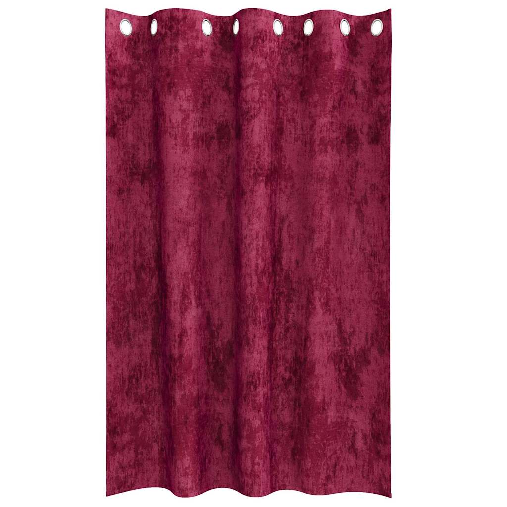 Velvet Gordijnen 2 st Wijnrood 175 x 140 cm Fluweel