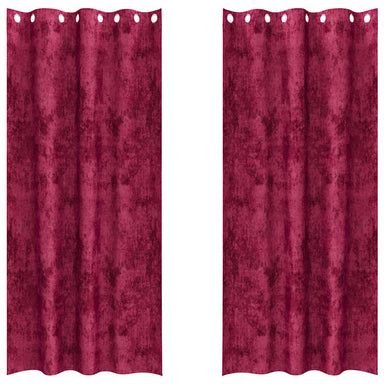 Velvet Gordijnen 2 st Wijnrood 225 x 140 cm Fluweel