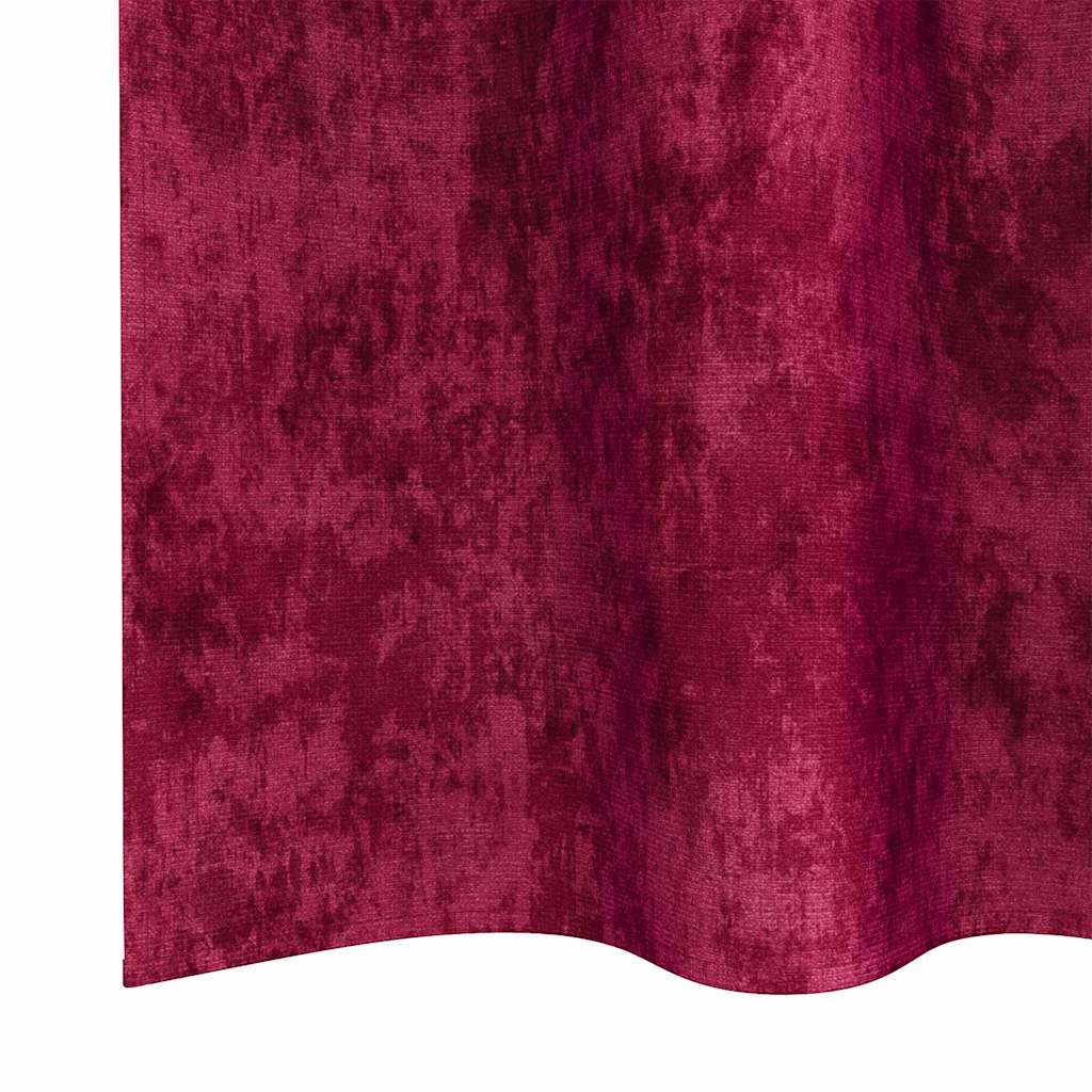Velvet Gordijnen 2 st Wijnrood 245 x 140 cm Fluweel