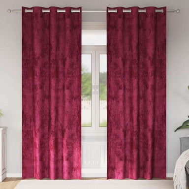 Velvet Gordijnen 2 st Wijnrood 245 x 140 cm Fluweel