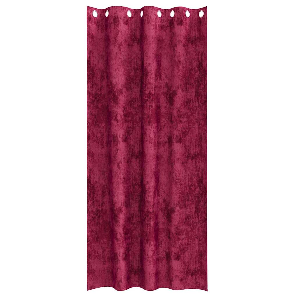 Velvet Gordijnen 2 st Wijnrood 260 x 140 cm Fluweel