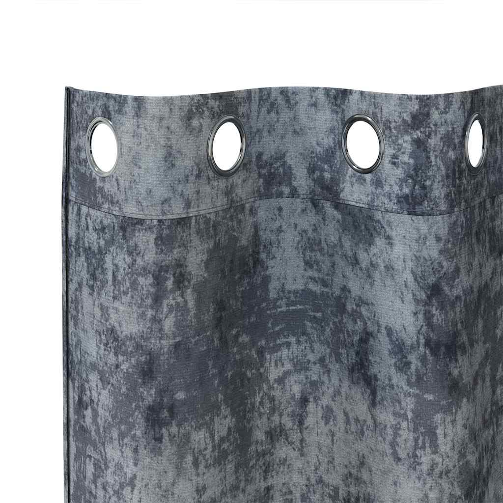 Velvet Gordijnen 2 st Zilvergrijs 140 x 140 cm Fluweel
