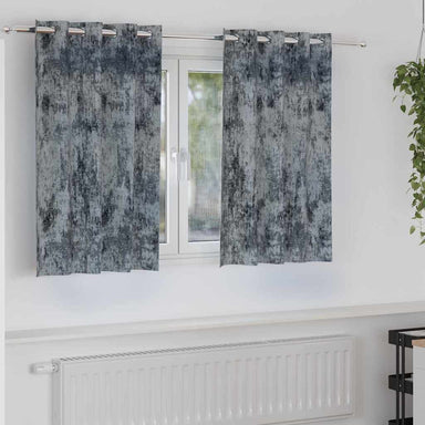 Velvet Gordijnen 2 st Zilvergrijs 140 x 140 cm Fluweel