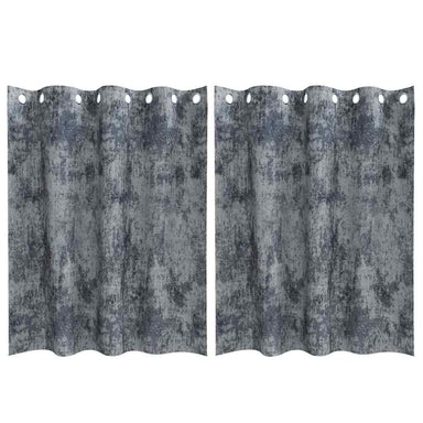 Velvet Gordijnen 2 st Zilvergrijs 140 x 140 cm Fluweel