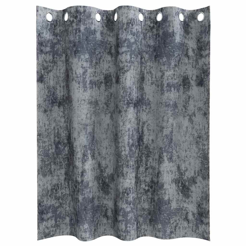 Velvet Gordijnen 2 st Zilvergrijs 140 x 140 cm Fluweel