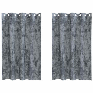 Velvet Gordijnen 2 st Zilvergrijs 175 x 140 cm Fluweel
