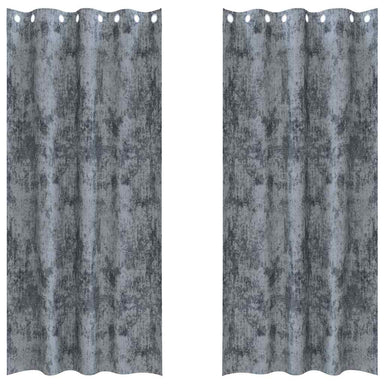 Velvet Gordijnen 2 st Zilvergrijs 225 x 140 cm Fluweel