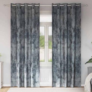 Velvet Gordijnen 2 st Zilvergrijs 245 x 140 cm Fluweel