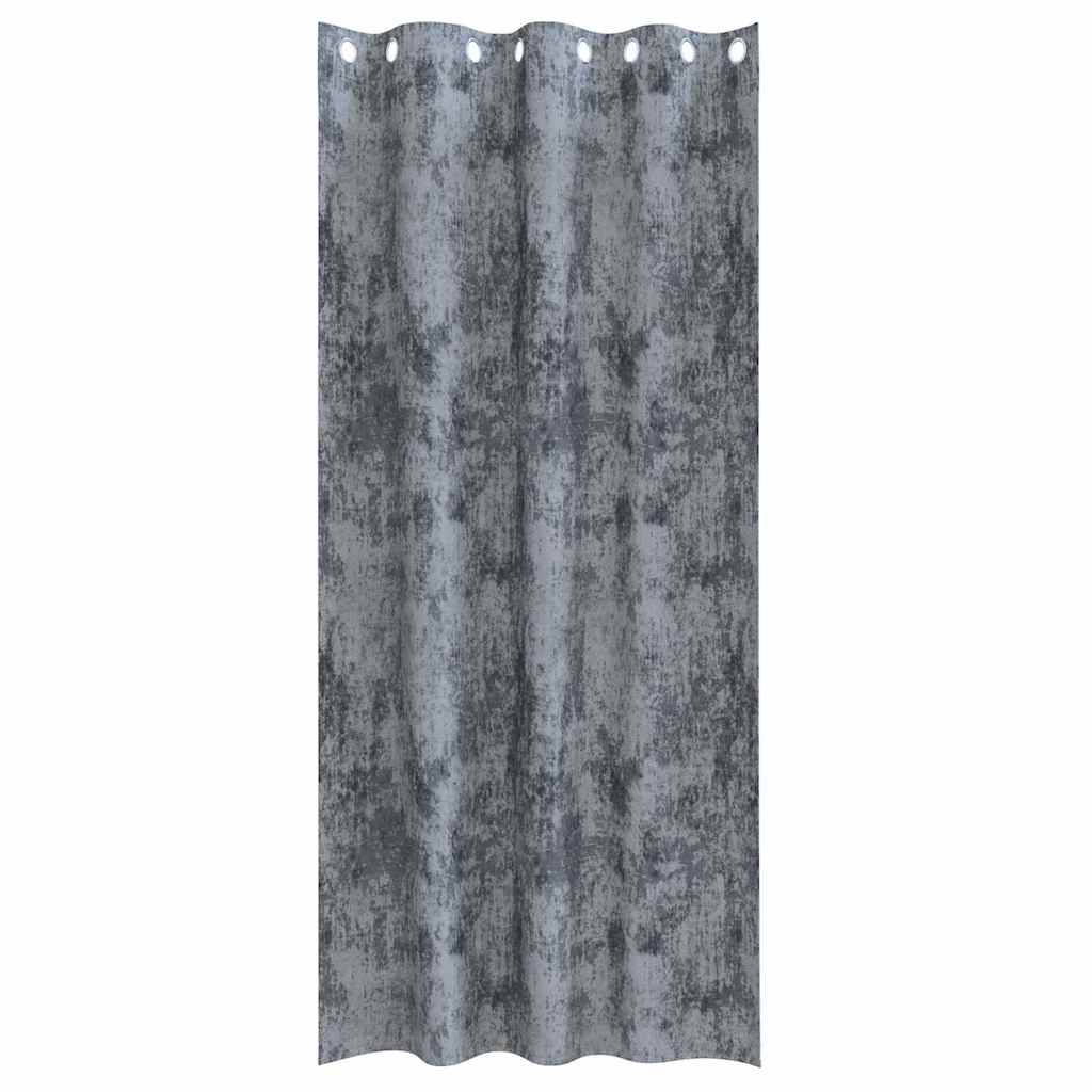 Velvet Gordijnen 2 st Zilvergrijs 245 x 140 cm Fluweel