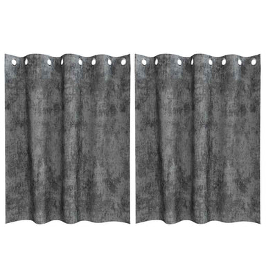 Velvet Gordijnen 2 st Grijs 140 x 140 cm Fluweel