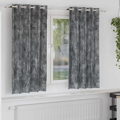 Velvet Gordijnen 2 st Grijs 175 x 140 cm Fluweel
