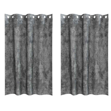 Velvet Gordijnen 2 st Grijs 175 x 140 cm Fluweel