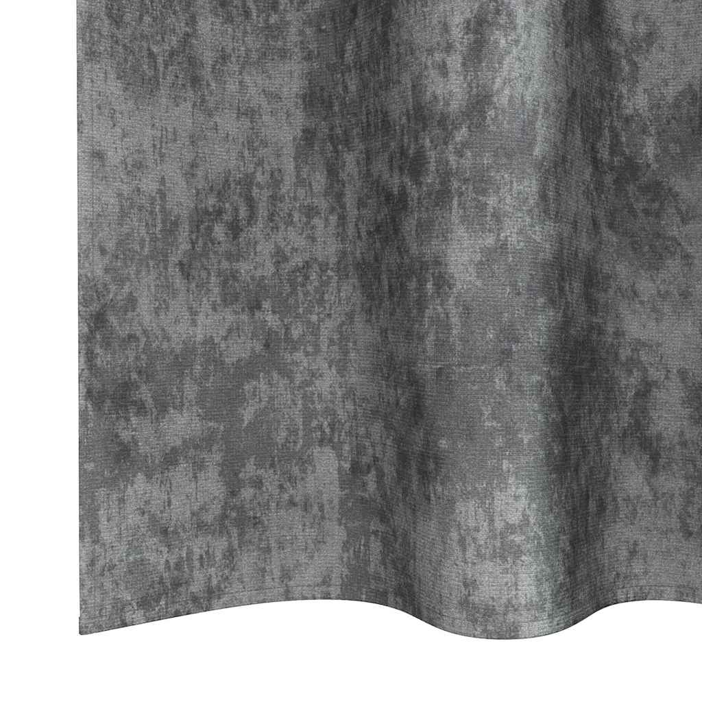 Velvet Gordijnen 2 st Grijs 245 x 140 cm Fluweel