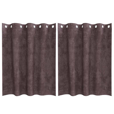 Velvet Gordijnen 2 st Bruin 140 x 140 cm Fluweel