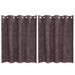 Velvet Gordijnen 2 st Bruin 140 x 140 cm Fluweel