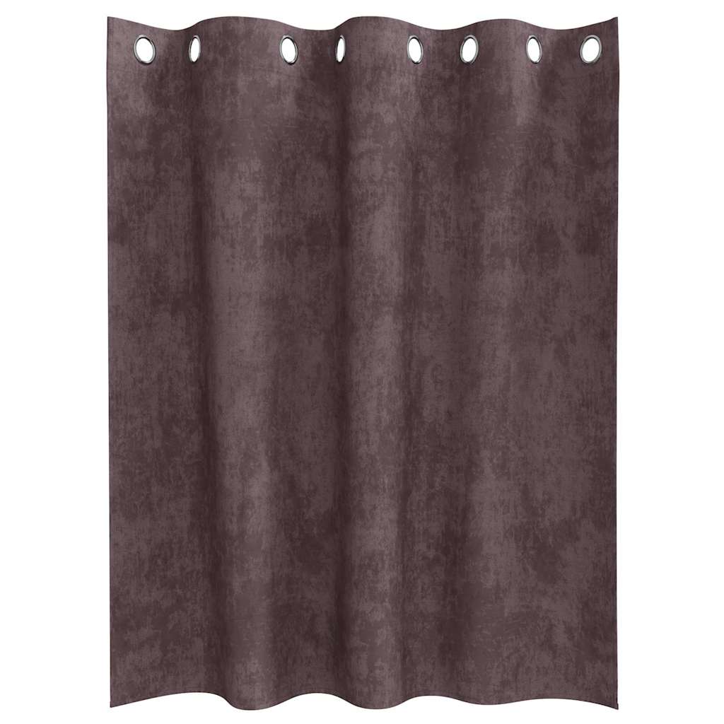 Velvet Gordijnen 2 st Bruin 140 x 140 cm Fluweel
