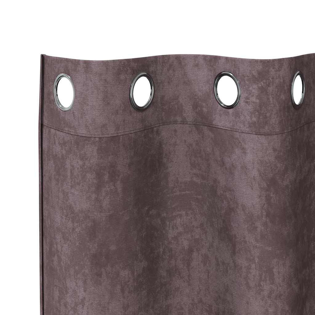 Velvet Gordijnen 2 st Bruin 245 x 140 cm Fluweel
