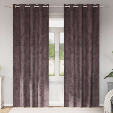 Velvet Gordijnen 2 st Bruin 260 x 140 cm Fluweel