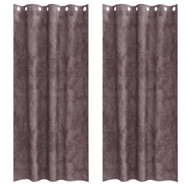 Velvet Gordijnen 2 st Bruin 260 x 140 cm Fluweel