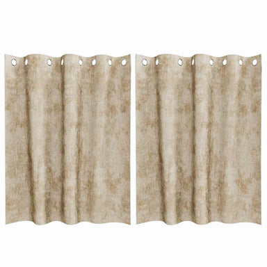 Velvet Gordijnen 2 st Crème 140 x 140 cm Fluweel