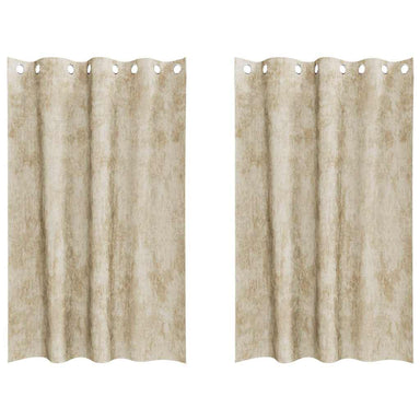 Velvet Gordijnen 2 st Crème 175 x 140 cm Fluweel