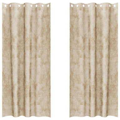 Velvet Gordijnen 2 st Crème 225 x 140 cm Fluweel