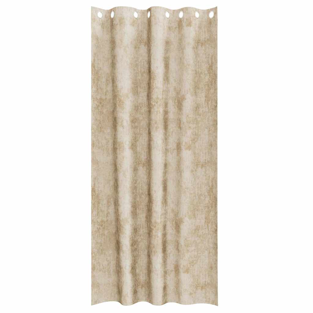 Velvet Gordijnen 2 st Crème 245 x 140 cm Fluweel