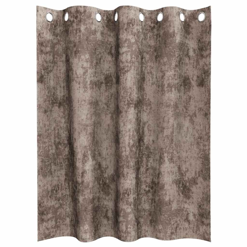 Velvet Gordijnen 2 st Cappuccino 140 x 140 cm Fluweel