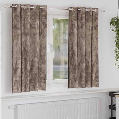 Velvet Gordijnen 2 st Cappuccino 175 x 140 cm Fluweel