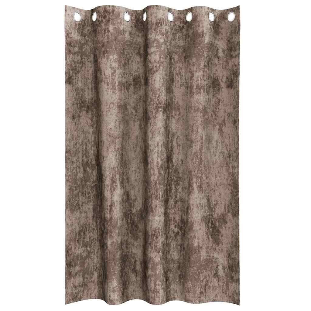 Velvet Gordijnen 2 st Cappuccino 175 x 140 cm Fluweel