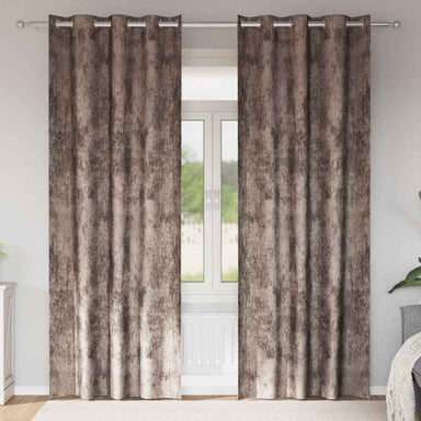 Velvet Gordijnen 2 st Cappuccino 245 x 140 cm Fluweel