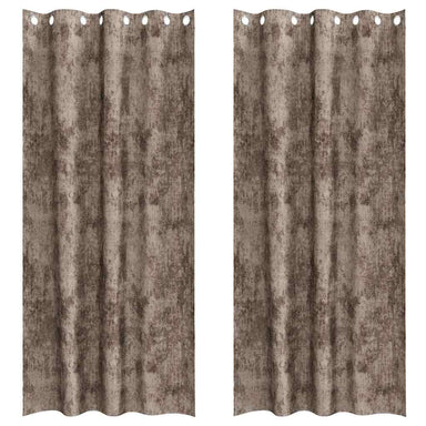 Velvet Gordijnen 2 st Cappuccino 245 x 140 cm Fluweel