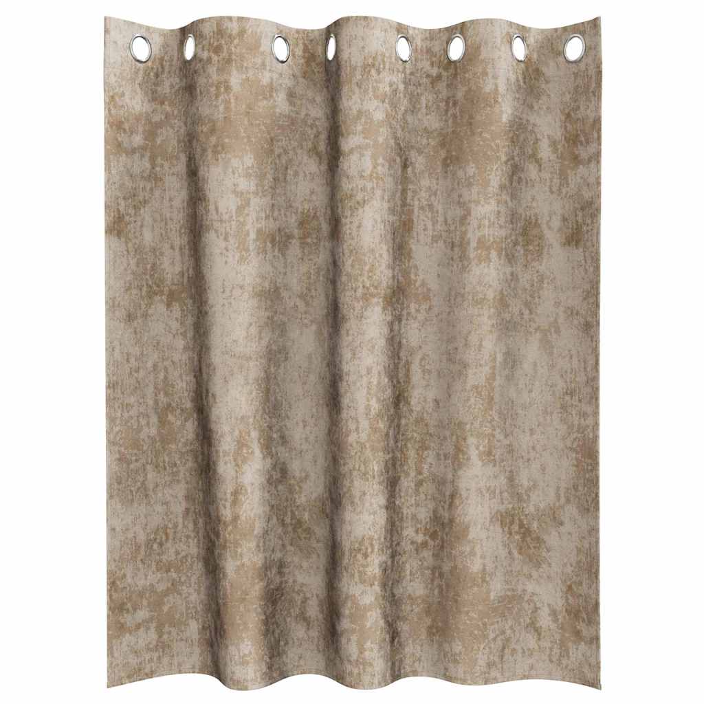 Velvet Gordijnen 2 st champagne 140 x 140 cm Fluweel