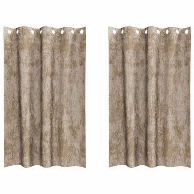 Velvet Gordijnen 2 st champagne 175 x 140 cm Fluweel