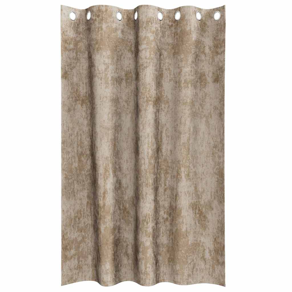 Velvet Gordijnen 2 st champagne 175 x 140 cm Fluweel