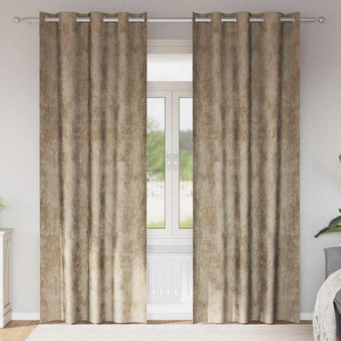 Velvet Gordijnen 2 st champagne 225 x 140 cm Fluweel