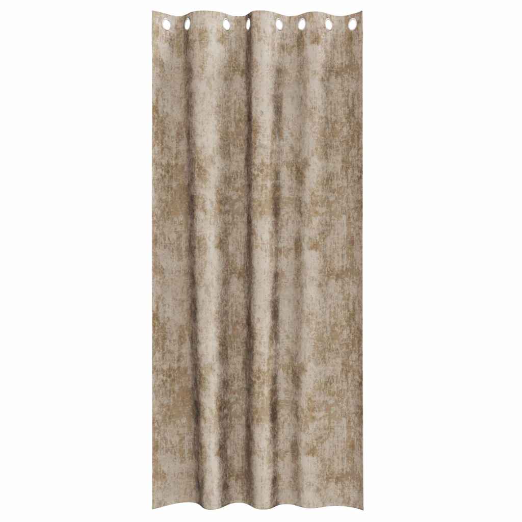 Velvet Gordijnen 2 st champagne 225 x 140 cm Fluweel