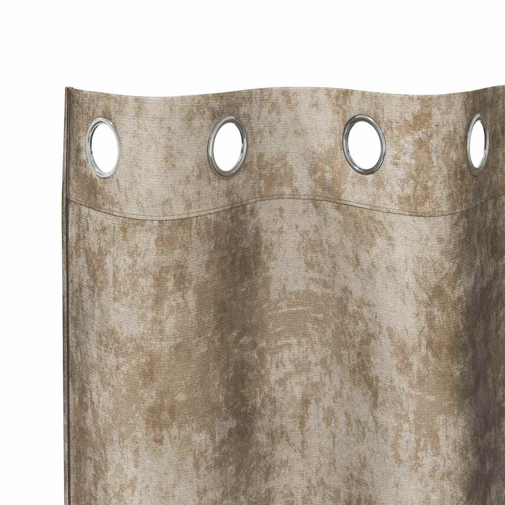Velvet Gordijnen 2 st champagne 245 x 140 cm Fluweel