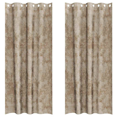 Velvet Gordijnen 2 st champagne 260 x 140 cm Fluweel