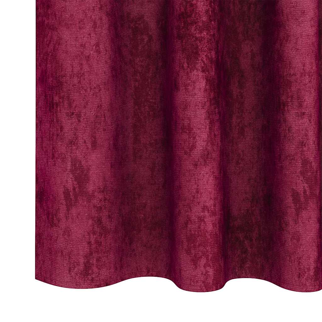 Velvet Gordijnen 2 st Wijnrood 140 x 140 cm Fluweel