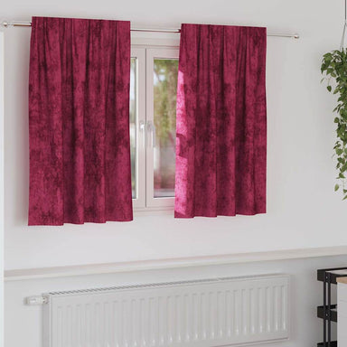 Velvet Gordijnen 2 st Wijnrood 140 x 140 cm Fluweel