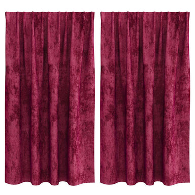 Velvet Gordijnen 2 st Wijnrood 140 x 140 cm Fluweel
