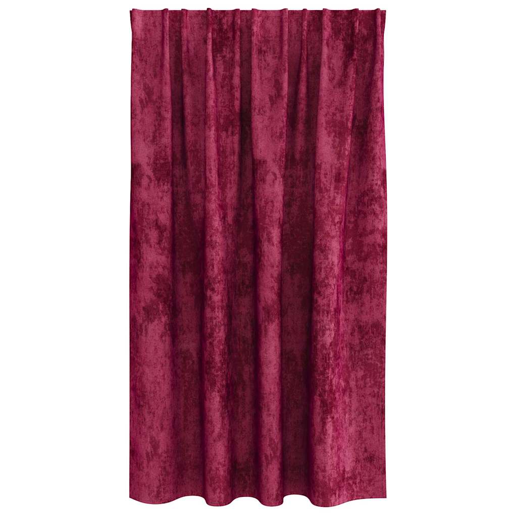 Velvet Gordijnen 2 st Wijnrood 140 x 140 cm Fluweel