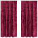 Velvet Gordijnen 2 st Wijnrood 175 x 140 cm Fluweel